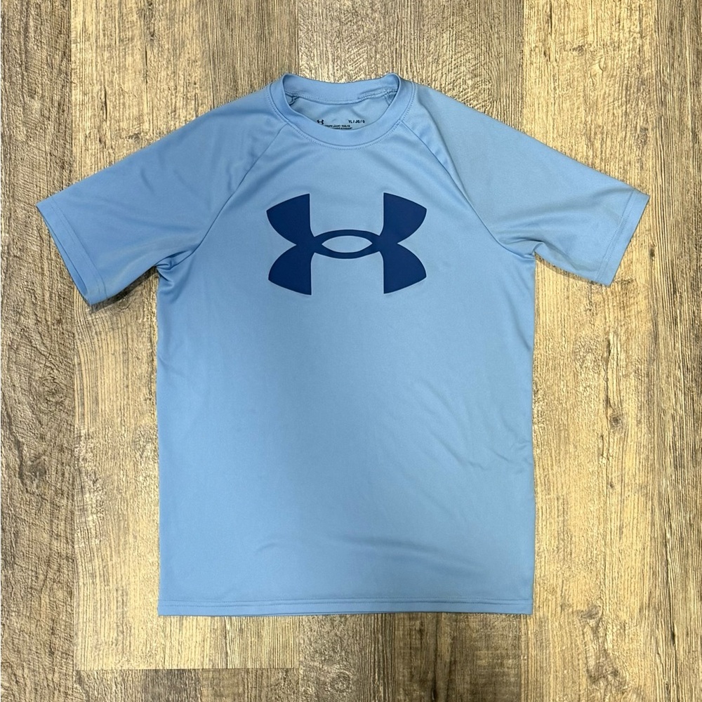 Under Armour Boys Tech Tee with Navy Logo